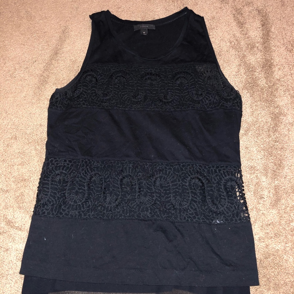Wide strap tank top with subtle detailing